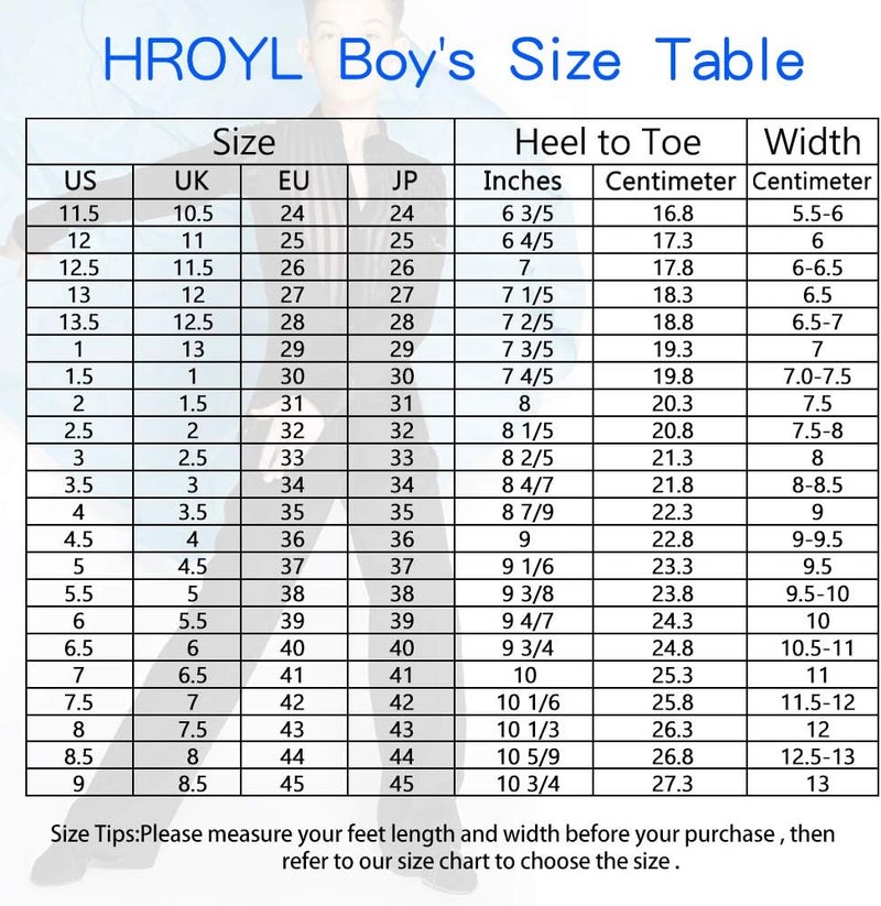 HROYL Little Boy Big Kids Men Latin Dance Shoes Leather lace-up Ballroom Shoes Tango Salsa Performence Practice Dance Shoes Z-238 - Image 2